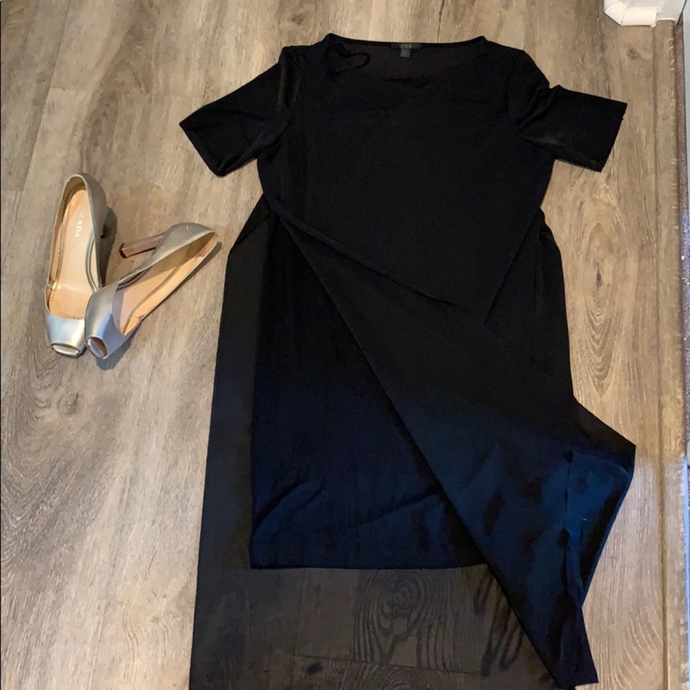 COS Asymetrical Black Dress